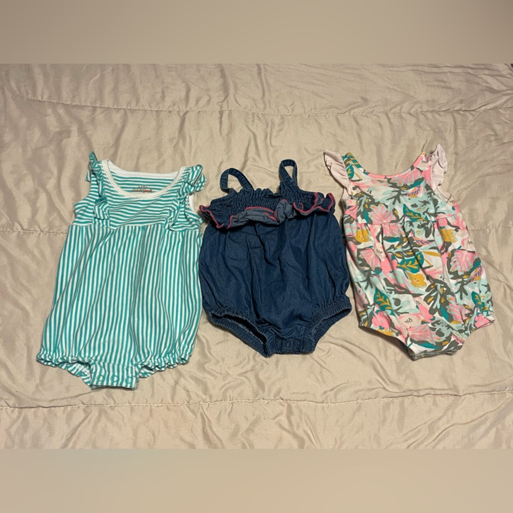 3 Cat and Jack Rompers